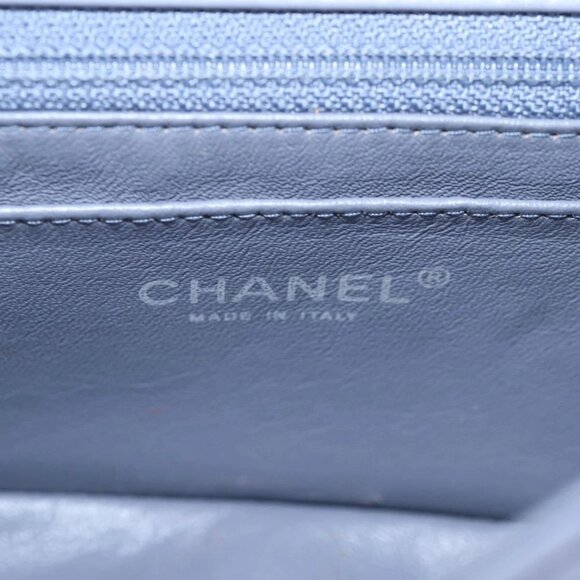 CHANEL Matelasse Chain Shoulder Bag Lamb Skin Purple Silver CC Auth 132927V - Picture 10 of 16